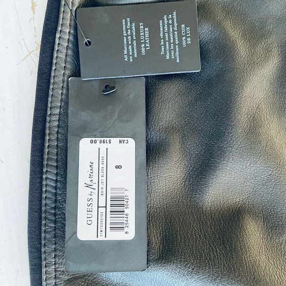 Marciano black leather skirt size 8 - Picture 4 of 7